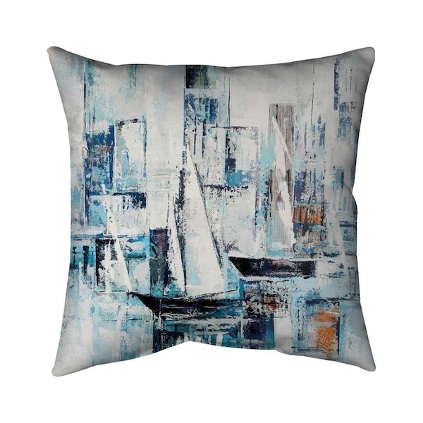 Fondo 26 x 26 in. Abstract Shapes & Boats-Double Sided Print Indoor Pillow - FO2773727