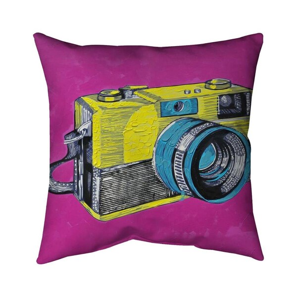 Fondo 20 x 20 in. Colorful Retro Camera-Double Sided Print Indoor Pillow - FO2792997