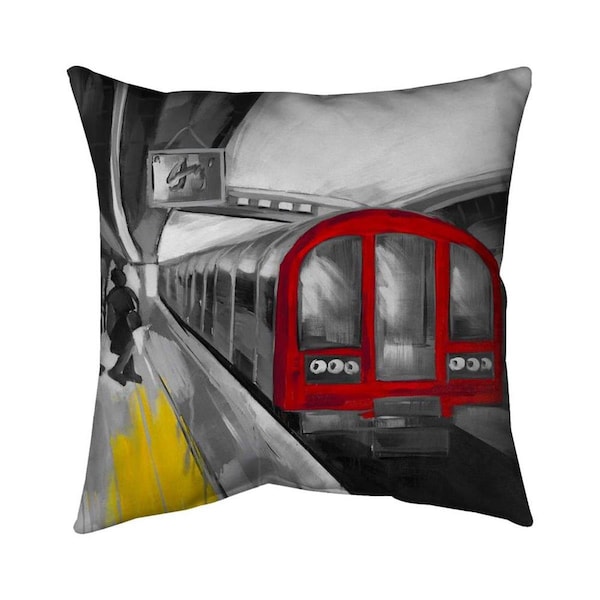 Fondo 26 x 26 in. Waiting Subway-Double Sided Print Indoor Pillow - FO3333657