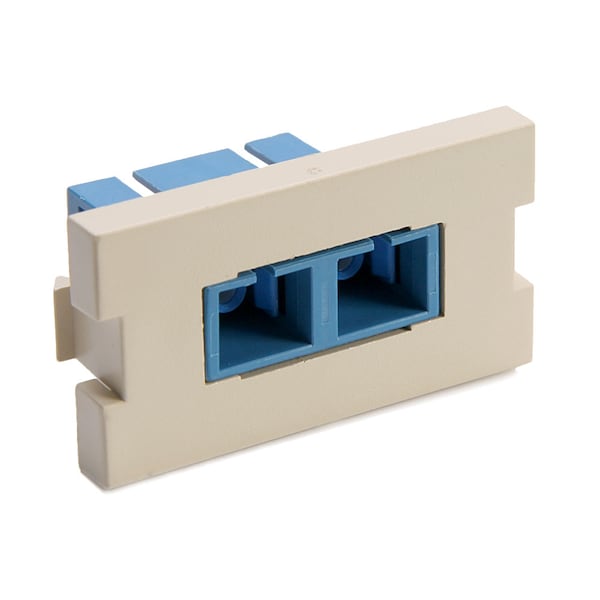Leviton WALLPLATES 1 DPLX SC ZIRC BLUE MOS 1U MODULE IVORY - 41291-2CI