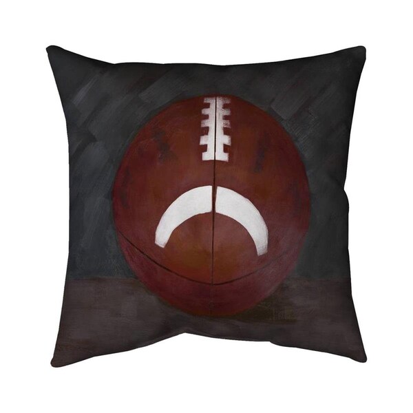 Begin Home Decor 20 x 20 in. Football Ball-Double Sided Print Indoor Pillow - 5541-2020-SP11