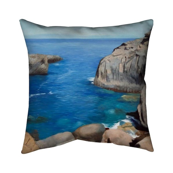 Fondo 26 x 26 in. California Coast-Double Sided Print Indoor Pillow - FO2773840