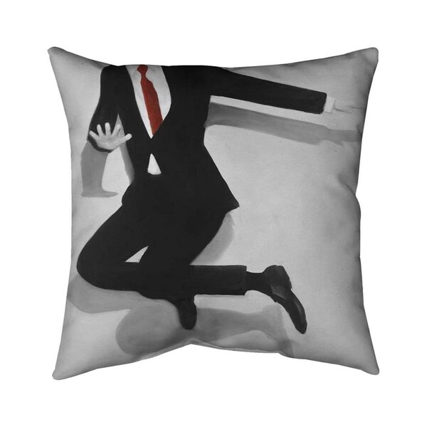 Fondo 20 x 20 in. Classical Jumping Man-Double Sided Print Indoor Pillow - FO2772056