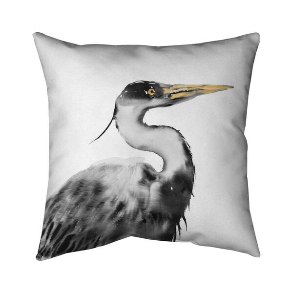 Fondo 26 x 26 in. Great Heron-Double Sided Print Indoor Pillow - FO2792898