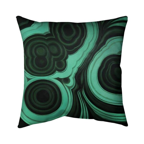 Fondo 20 x 20 in. Malachite Stone-Double Sided Print Indoor Pillow - FO2772431