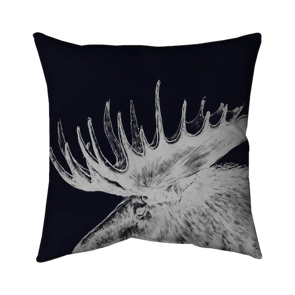Fondo 20 x 20 in. Big Moose Plume-Double Sided Print Indoor Pillow - FO3325561