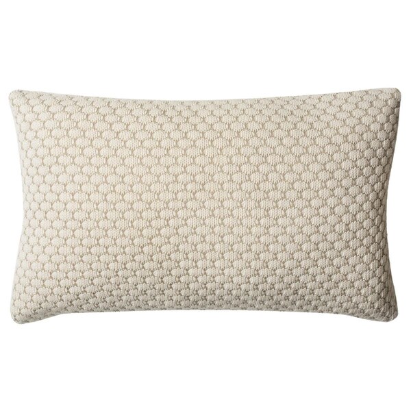 Safavieh 20 x 20 x 3 in. Sweet Knit Pillow, Natural & Stone - PLS186A-2020