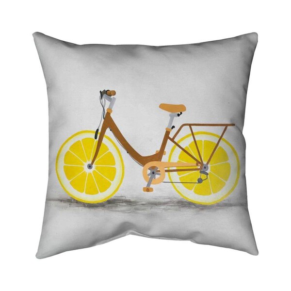 Fondo 20 x 20 in. Lemon Wheel Bike-Double Sided Print Indoor Pillow - FO2790680