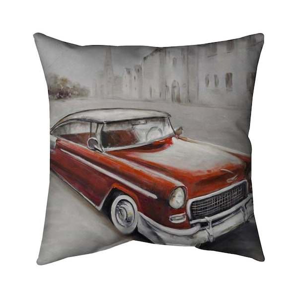 Fondo 26 x 26 in. Vintage Classic Car-Double Sided Print Indoor Pillow - FO2791782