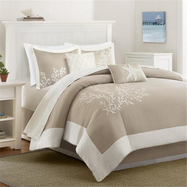Harbor House Cotton Jacquard 6pcs Comforter Set with Embroidery - King, 6PK - HH10-1546