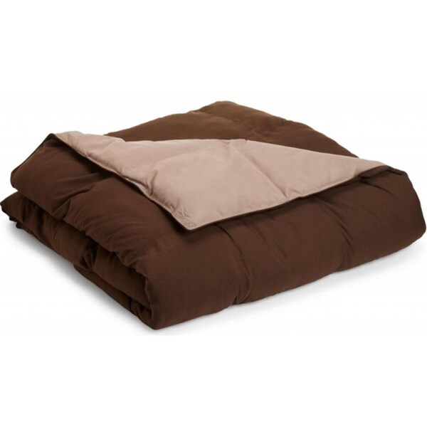 Grand Down All Season Down Alternative Reversible Comforter  Twin/Twin XL-Taupe/Chocolate - COMFORTER TXL REV-TC