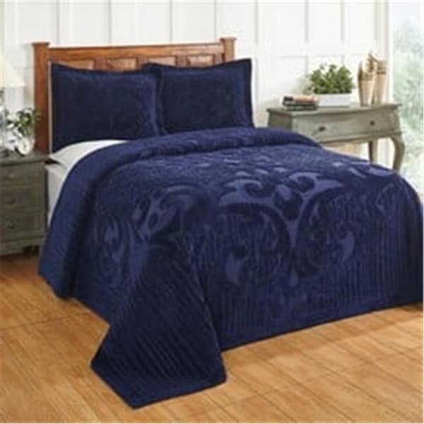 Convenience Concepts Ashton Cotton Bedspread, Navy - King Size - HI1867030