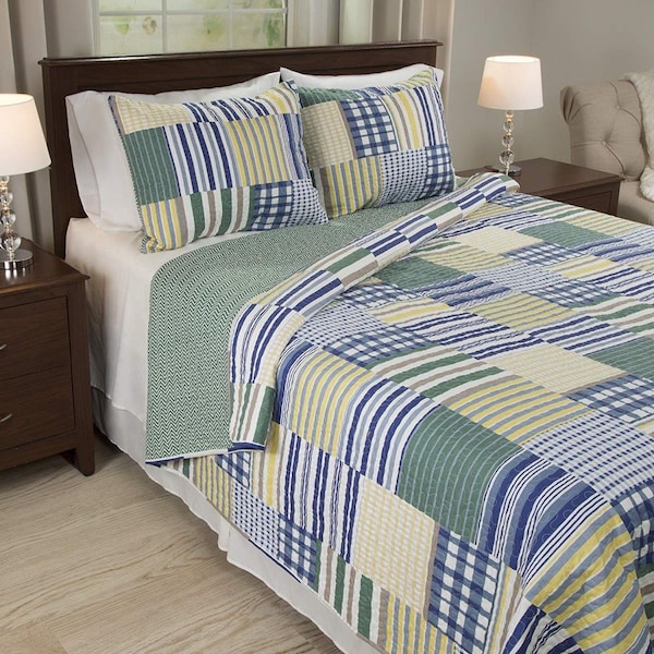 Bedford Home Lynsey 3 Piece Quilt Set - King Size - 66A-03098