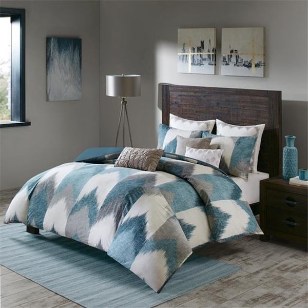 Ink Plus Ivy Kids INK Plus IVY II10-782 Alpine Comforter Mini Set - Aqua; King & California King Size - II10-782