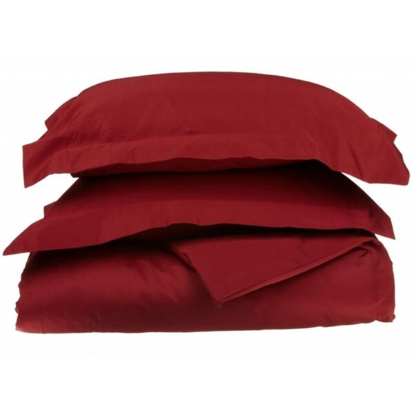 Impressions By Luxor Treasures Egyptian Cotton 1000 Thread Count Solid Duvet Cover Set King/California King-Burgundy - 1000KCDC SLBG