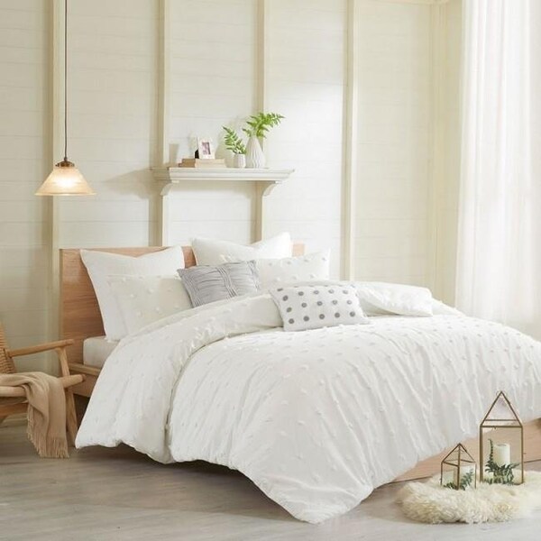 Urban Habitat Urban Habitat UH12-0201 Brooklyn Duvet Set; Ivory - Twin & Twin Extra Large - UH12-0201