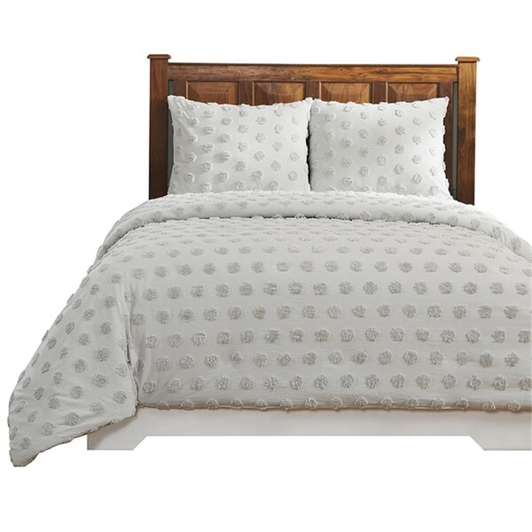 Better Trends Athenia Collection 100% Cotton King Comforter Set in Gray - QUATKIGRY