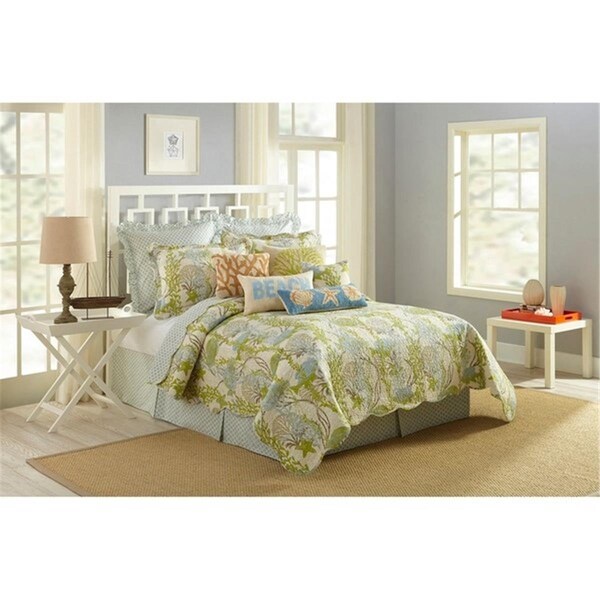 Kd Cama De Bebe 66 x 86 in. Ocean Botanical Quilt - Twin Size - KD1867762