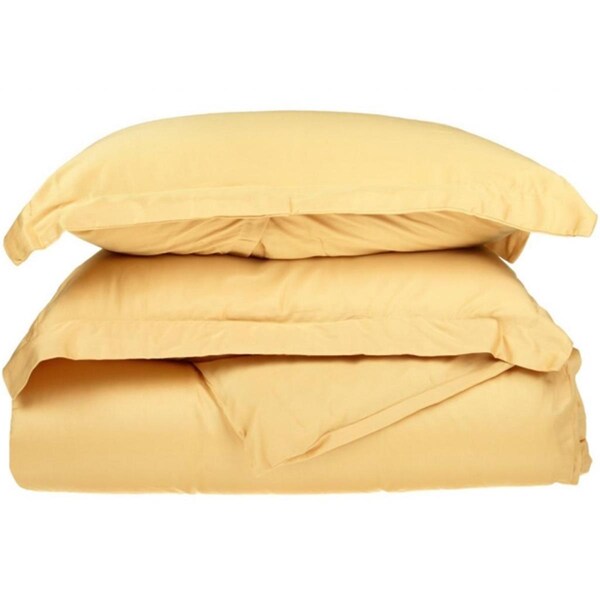 Impressions By Luxor Treasures 530 Thread Count Egyptian Cotton King/ California King Duvet Cover Set Solid Gold - 530KCDC SLGL