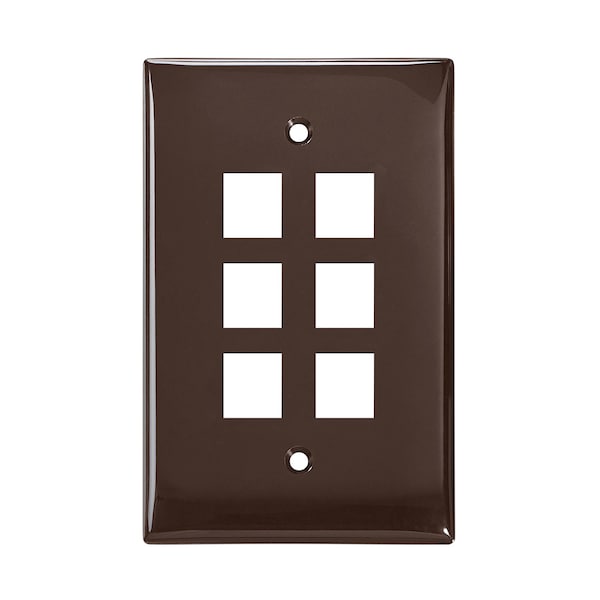 Leviton WALLPLATES 6PORT QP MIDSIZE WP IV - 41091-6IN