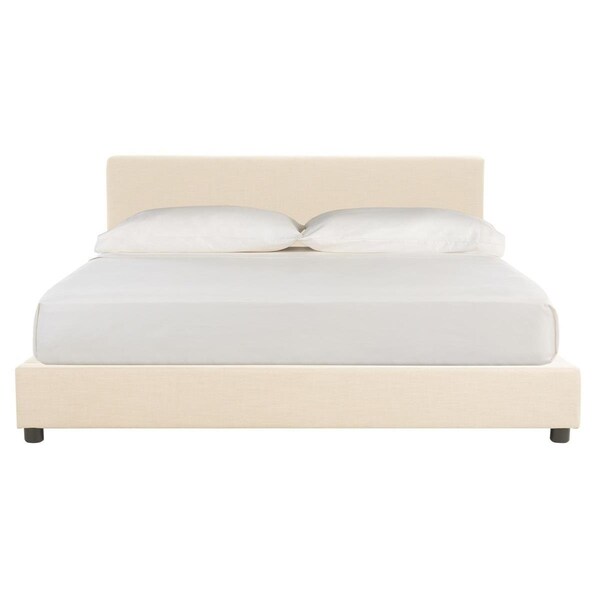 Safavieh Linen Carter Queen Bed, Beige - BED6301B-Q