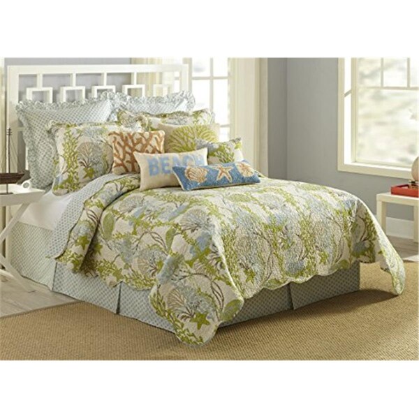 Kd Gabinete 20 x 26 in. Yuma Quilted Standard Sham, Light Green - Standard Size - KD1859283