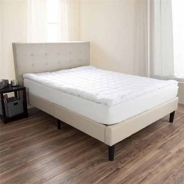 Lavish Home Lavish Home 64-12-Q 60 x 80 x 3 in. Queen Size Alternative Bedding Topper 233 Thread Count - 64-12-Q