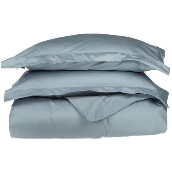 Impressions By Luxor Treasures 530 Thread Count Egyptian Cotton King/ California King Duvet Cover Set Solid Light Blue - 530KCDC SLLB