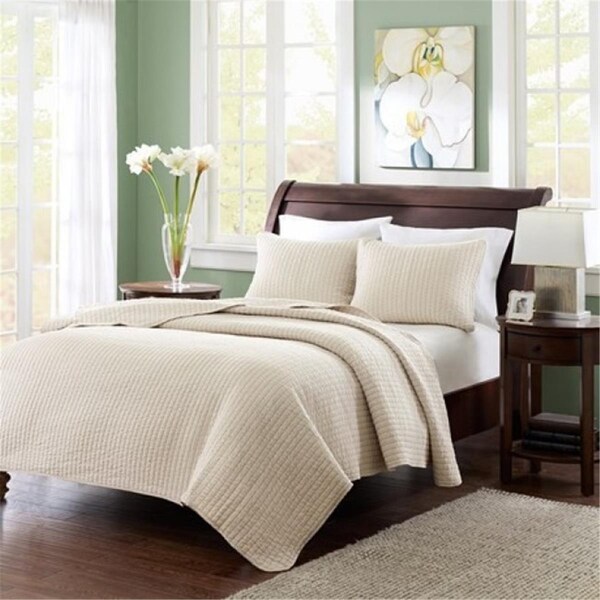 Madison Park Keaton Coverlet Set , King - Khaki - MP13-630