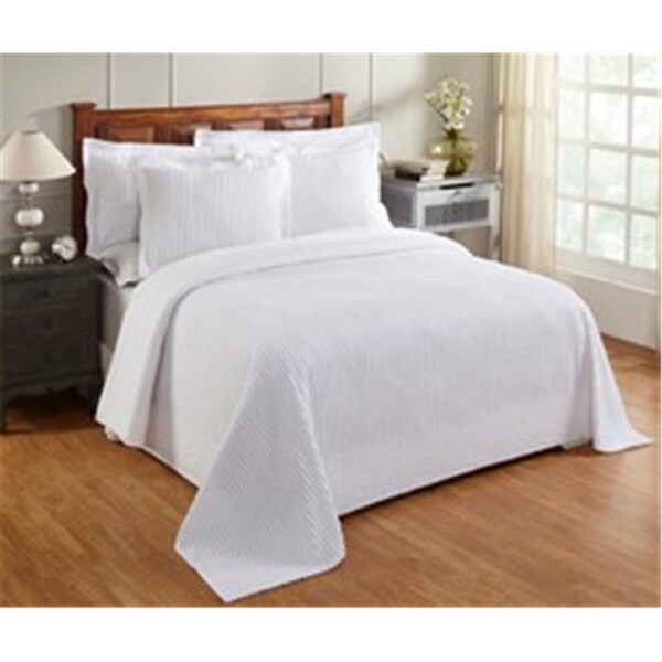 Better Trends Jullian Cotton Bedspread, White - King Size - BSASPKIWH