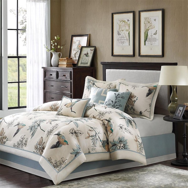Madison Park Textiles Quincy 7 Piece Comforter Set - California King, Khaki, 7PK - MP10-760