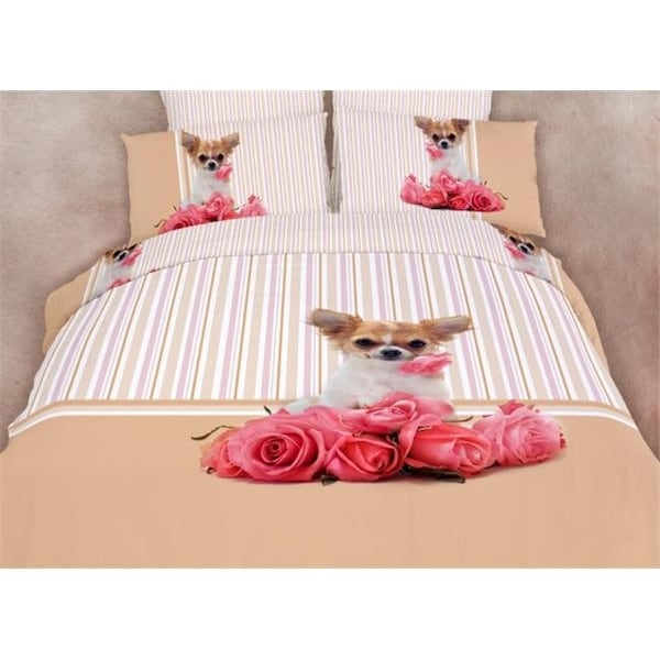 Dolce Mela Dolce Mela DM487Q Queen Girls Bedding Cute Dog Print Duvet Cover Set - DM487Q
