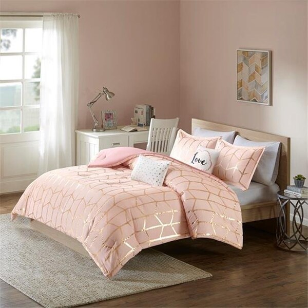 Intelligent Design Intelligent Design ID10-1246 Raina Comforter Set - Blush; Twin & Twin XL Size - ID10-1246
