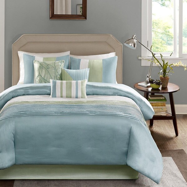 Madison Park Carter Comforter Set, California King - Green - MP10-848