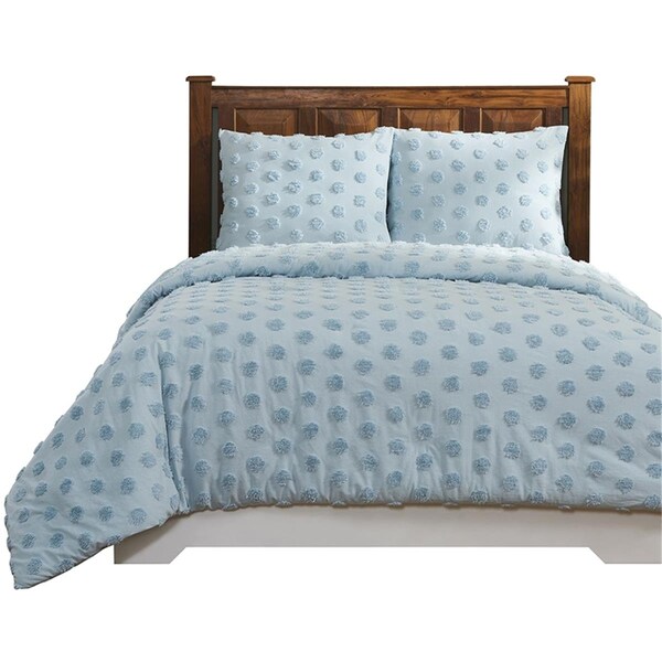 Convenience Concepts Athenia Collection 100% Cotton Full/Queen Comforter Set in Blue - HI3126722