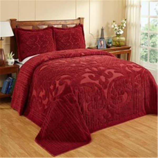 Convenience Concepts Ashton Cotton Bedspread, Burgundy - Queen Size - HI3138639