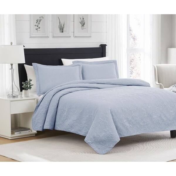 Kd Mueble Mila Pinsonic Quilt, Blue - Queen Size - 3 Piece - KD3299362