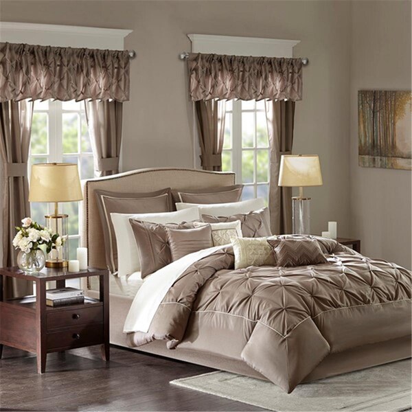 Madison Park Joella 24 Piece Room in a Bag - Taupe, Cal King Size - MPE10-478