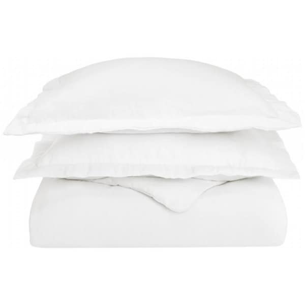 Impressions By Luxor Treasures Cotton Flannel Twin Duvet Cover Set Solid- White - FLATWDC SLWH