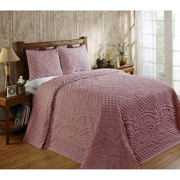Convenience Concepts 102 x 110 in. Trevor Bedspread, Pink - Queen - HI3143121