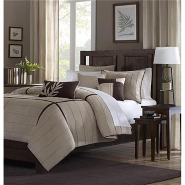 Madison Park Madison Park MP10-070 Dune Comforter 7 pc Set; Khaki - King - MP10-070