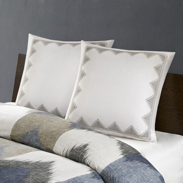 Ink Plus Ivy Kids INK Plus IVY II11-550 Cotton Embroidered Euro Sham - White - II11-550