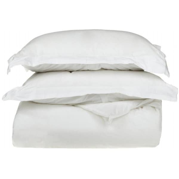 Superior  400 Thread Count Egyptian Cotton Full/ Queen Duvet Cover Set Solid  White - 400FQDC SLWH