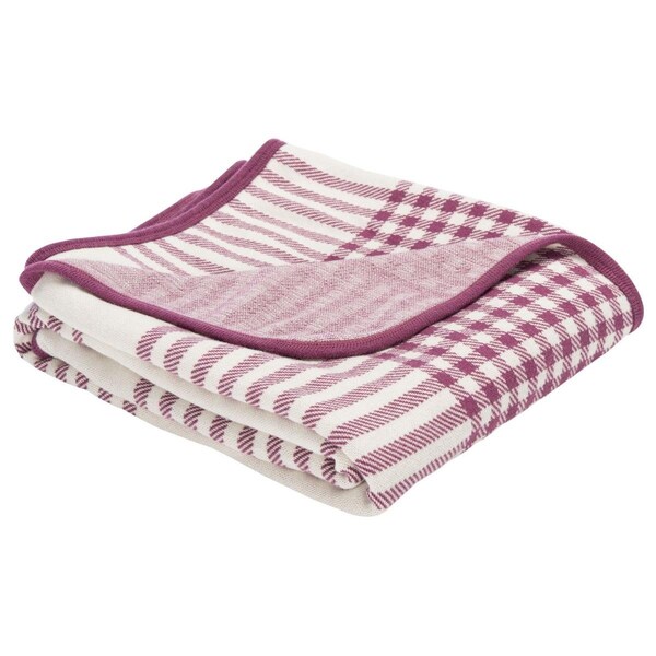 Safavieh 50 x 60 in. 100 Percent Cotton Denita Throw; Purple & Beige - THR243A-5060