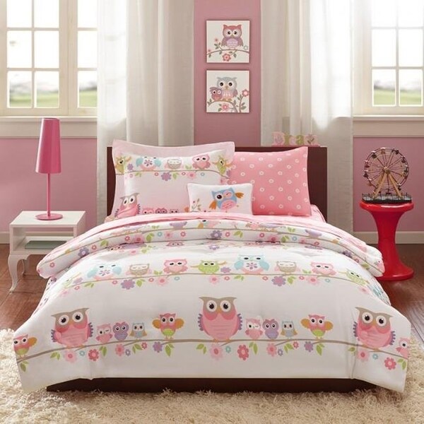 Mi Zone Kids Mi Zone MZK10-085 Wise Wendy Complete Bed And Sheet Set - Pink; Piece of 6 - MZK10-085
