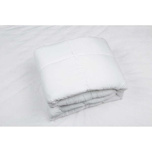 Homeroots 1 x 88 x 66 in. White Polyester Medium Warmth Twin Size Down Alternative Comforter Duvet Insert - 248176