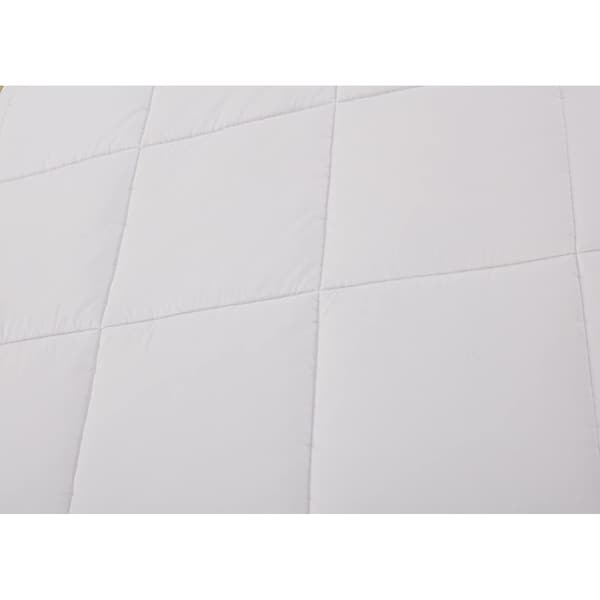Homeroots 1 x 88 x 66 in. White Polyester Medium Warmth Twin Size Down Alternative Comforter Duvet Insert - 248176