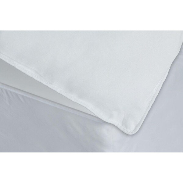 Homeroots 1 x 88 x 66 in. White Polyester Medium Warmth Twin Size Down Alternative Comforter Duvet Insert - 248176