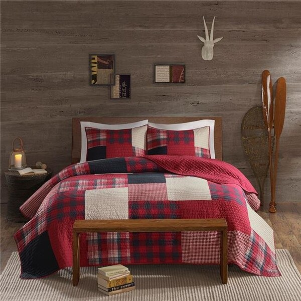 Woolrich Woolrich WR14-1730 Sunset Coverlet Mini Set - Red; Full And Queen - WR14-1730