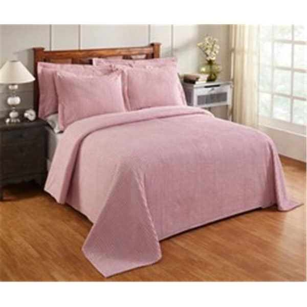 Better Trends Jullian Cotton Bedspread, Pink - Queen Size - BSASPQUPI